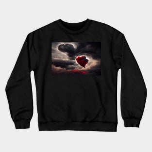 Broken Heart in the Clouds /  Broken Hearts Unwind Designs Crewneck Sweatshirt